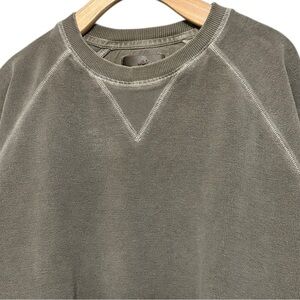 The Territory Ahead Size M Taupe Tan Brushed Terry Pullover Crewneck Sweatshirt